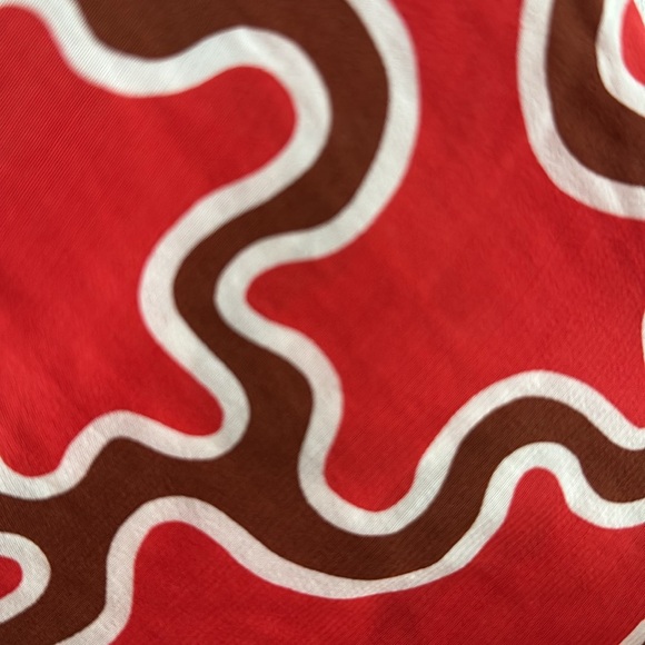 Diane Von Furstenberg Eloise Red Wrap Long Sleeve Midi Dress Asymmetrical Sz. XL - Picture 10 of 13